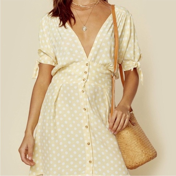 Faithfull the brand yellow mini dress - Picture 3 of 10